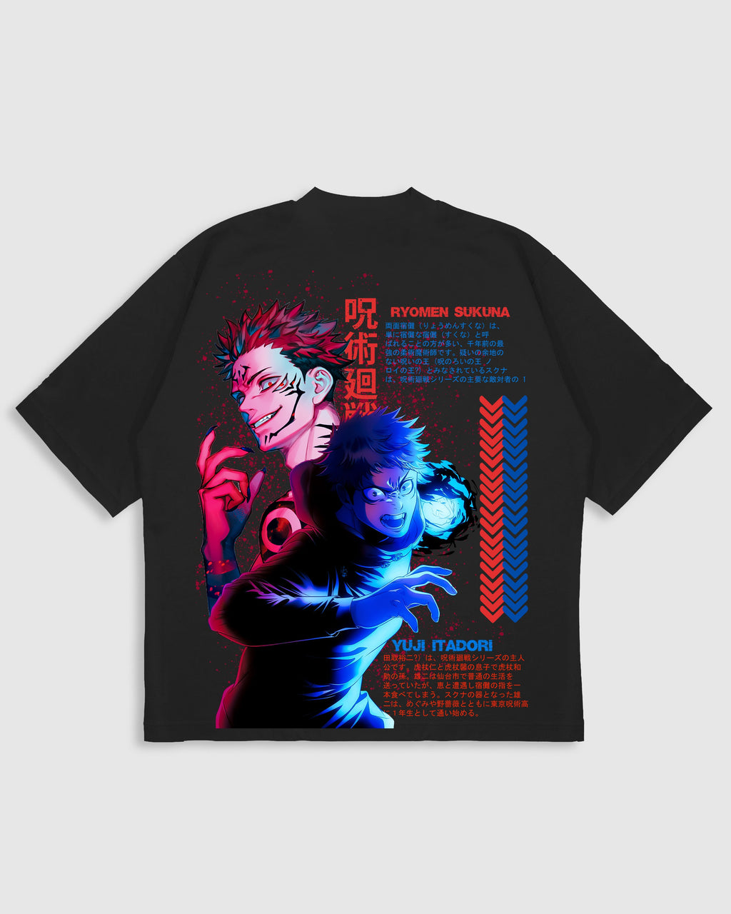 Yuji & Sukuna Premium JJK Streetwear Oversized Tshirt for Men and Women